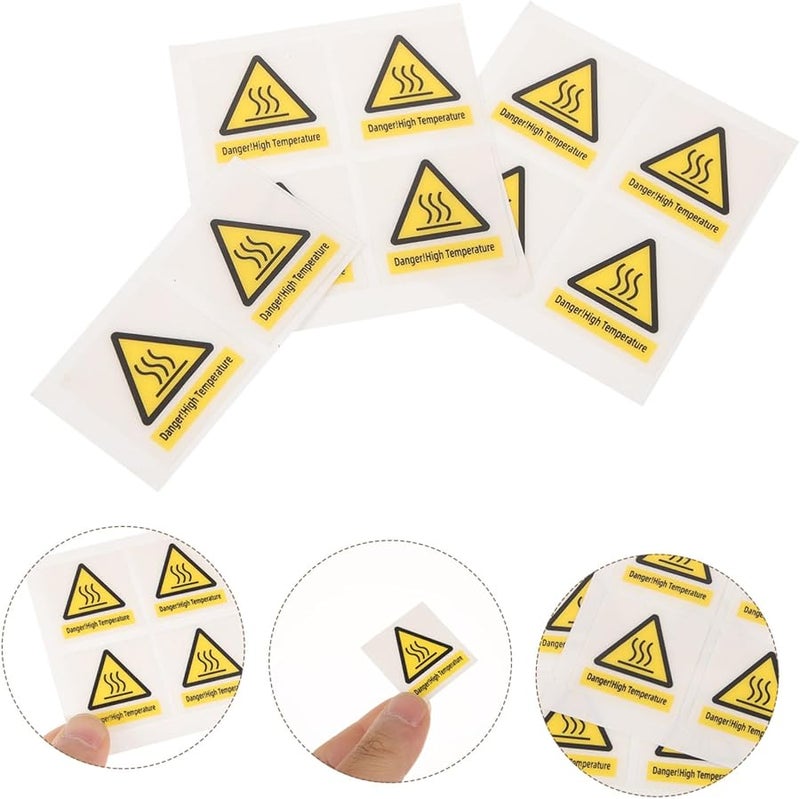 High Temperature Warning Stickers 10 Sheets Self Adhesive For Hot Surfaces Equipment - Image 5